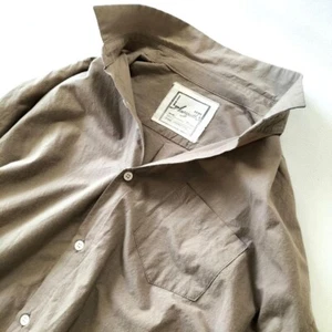 Camisa ICHI Antigüedades Gran Tamaño Manga Corta Beige Algodón Suelta Envío Gratis de Japón - Imagen 1 de 10