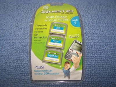 Leap Frog I Quest Cartridges 4.0 IMath Science Social Studies Grade 5 NEW - Image 1 of 2