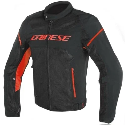 Chaqueta De Moto Dainese Air Frame D1 Tex Negra Roja Flúor Primavera Verano - Imagen 1 de 2