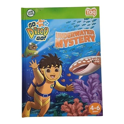 LeapFrog Tag Go Diego Go! Underwater Mystery Hardcover Book Interactive 4-6 Year - Image 1 of 4