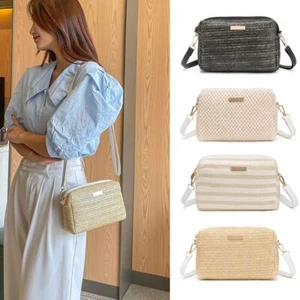 Summer Shopping Bag Beach Bag Handbags Woven Straw Shoulder Bags Crossbody Bag - Picture 1 of 12