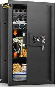 25.6" Tall Fireproof Wall Safes between the Studs 16" Centers, Hidden Wall Safe - Picture 1 of 12