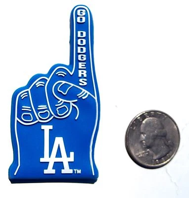 MLB LOS ANGELES DODGERS ESPUMA DEDO NEVERA GOMA IMÁN Foto 1 de 3
