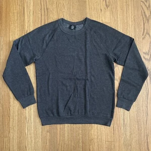 True Classic Fleece French Terry Pullover Sweatshirt CHARCOAL GRAY Men's MEDIUM - Picture 1 of 5
