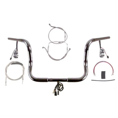 Kit de barra precableada 1 1/4" cromada 12" Harley Electra Glide 2008-2013 con crucero NoABS Foto 1 de 4
