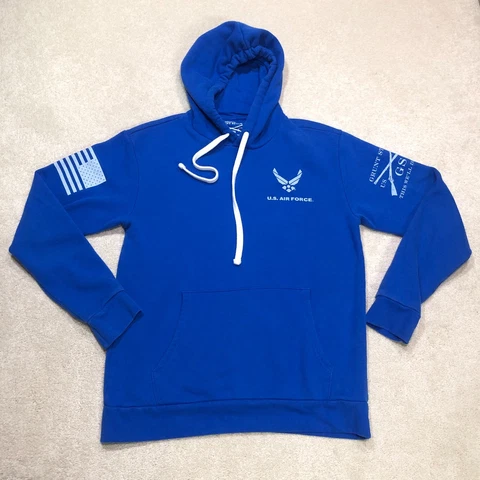 Air Force Falcons Hoodie Sweatshirt Mens Medium Blue Grunt Style Cover