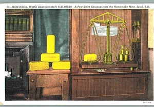 Vintage Postkarte - 15, Goldziegel, ca. Wert 125.000,00 $ Hausfeiermine, Blei, SD - Bild 1 von 2