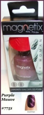 Esmalte de uñas Pretty Woman Magnetix púrpura malva 7751 incluye 2 imanes de secado rápido Foto 1 de 4