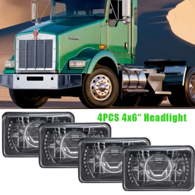 Faros LED 4x6"" 4 piezas para Kenworth T800 T400 T600 W900B Classic 120/132 HK Foto 1 de 4