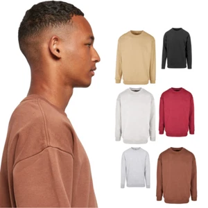 Crew Neck Sweatshirt BY075 - Man's Long Sleeve Plain Polycotton comfortable top - Picture 1 of 21