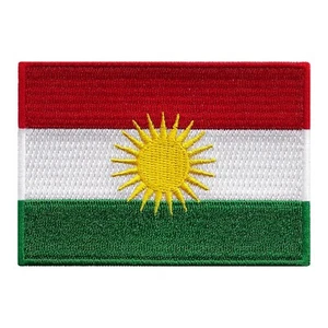 KURDISTAN FLAG embroidered iron-on PATCH RARE KURDISH EMBLEM Middle East Iraq - Picture 1 of 3