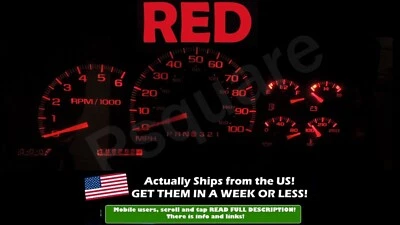 Cuadro de manómetros LED bombillas rojas para Chevy GMC 95 98 Tahoe Suburban Foto 1 de 2