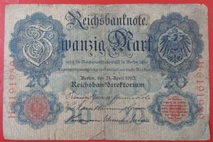 Germany 20 Mark 1910 Pick 40b VG - Picture 1 of 1
