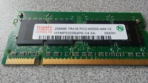 Hynix HYMP532S65P6-C4 AA 256MB DDR2 PC2-4200 SODIMM Laptop RAM Memory - Picture 1 of 5