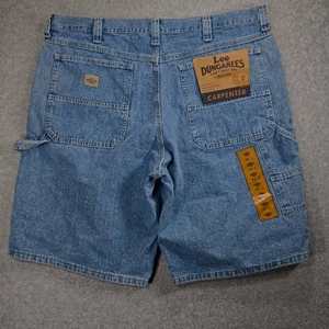 Vintage Lee Shorts Carpenter Latzhose Denim Workwear Grunge Blau Herren 42 NEU - Bild 1 von 10