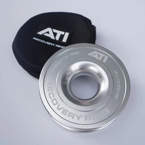 ATI 15,000KG ALLOY RECOVERY RING - SILVER - ALUMINIUM WINCH ROPE SNATCH BLOCK - Bild 1 von 1