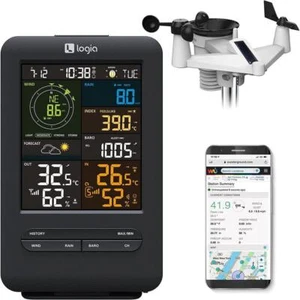 Logia 7.6"Hx4.6"W 5-In-1 Weather Station Wifi Weather Station W/ Rain Gauge - Picture 1 of 1