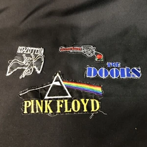 Menge 4 Rockband Aufnäher Patches: Guns & Roses, Led Zeppelin, Doors, Pink Floyd - Bild 1 von 2