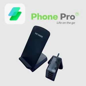 Fast Charge Wireless QI Charging Dock Stand & 4 Port USB 1x QC 3.0 Wall Charger - Picture 1 of 13
