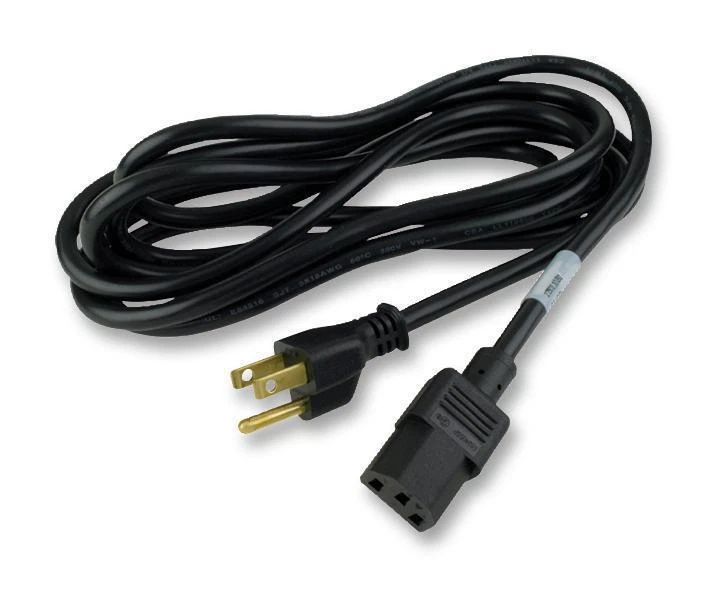 Mains Power Lead, NEMA 5-15P to C13, 250V AC, 10A, 3m, Black - 17567 10 C3 - Image 1 of 1