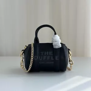Marc Jacobs The Leather Mini Duffle Bag Black 2503M - Picture 1 of 9