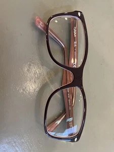 Ray Ban Women's glasses new with sunglass clip burgundy and pink - Picture 1 of 4