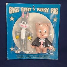 Vintage Bugs Bunny & Porky Pig Plastic Toys By Warner Bros. Inc. Made Hong Kong
