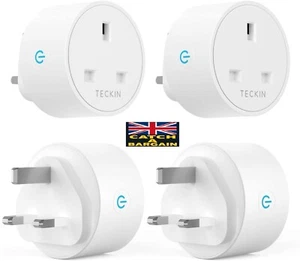 TECKIN Smart WiFi Sockets Plug Works with Amazon Alexa Google Home 4 Pack (E557) - Picture 1 of 7