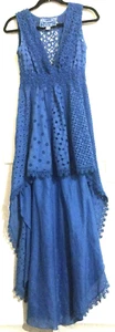 Temptation Positano dress eyelet Italy Summer short front long back  S Eyelet - Picture 1 of 9