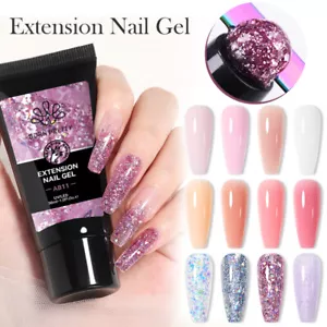 BORN PRETTY 30ml Glitzer Acryl Gel Nagel Verlängerung Klar Silber Kristall Gel - Bild 1 von 75