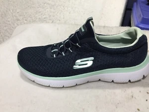 Skechers Summit 12980 Memory Foam Shoes Womens 9 Dark Blue White Slip On - Picture 1 of 9