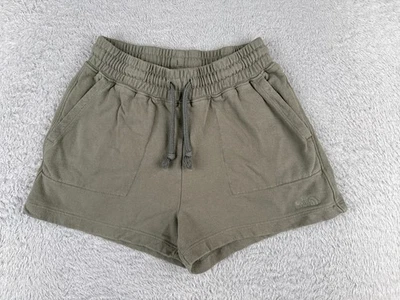 Pantalones Cortos The North Face Mujer Pequeños Verde Mezcla de Algodón Cintura Elástica Terry Francés Foto 1 de 4