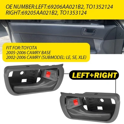 For 2002 2003 2004-2006 Toyota Camry Door Inside Handle Gray Front OR Rear LH+RH Foto 1 de 4