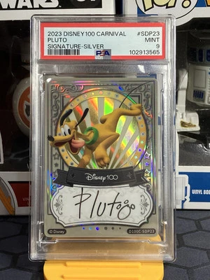 2023 Disney 100 Carnival Pluto #SDP-23 фирменное серебро 184/200 PSA 9 - Изображение 1 из 3