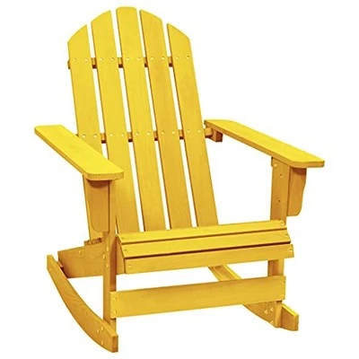 Mecedora vidaXL Patio Adirondack Madera Maciza de Abeto Amarillo Foto 1 de 3