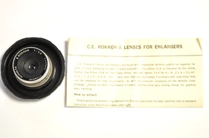 Minolta E. Rokkor 30mm f4.5 enlarging lens w/39mm thread. READ. AS IS. - Picture 1 of 8