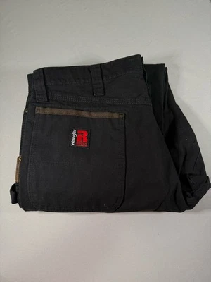 Wrangler RIGGS Ranger Cargo Work Pants 35x32 Black Ripstop Relaxed Fit NWT  - Image 1 of 4