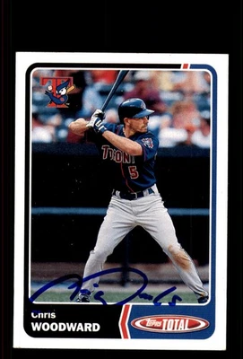 Signed Baseball Card Auto Chris Woodward 2003 Topps Total #612 Toronto Blue Jays - Image 1 of 2