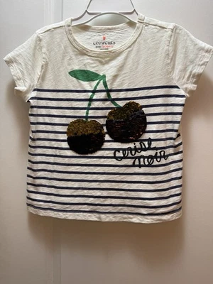 Crewcuts Girls Cerise Noir Cherry Sequin Top- Size Large 10/11. - Image 1 of 4