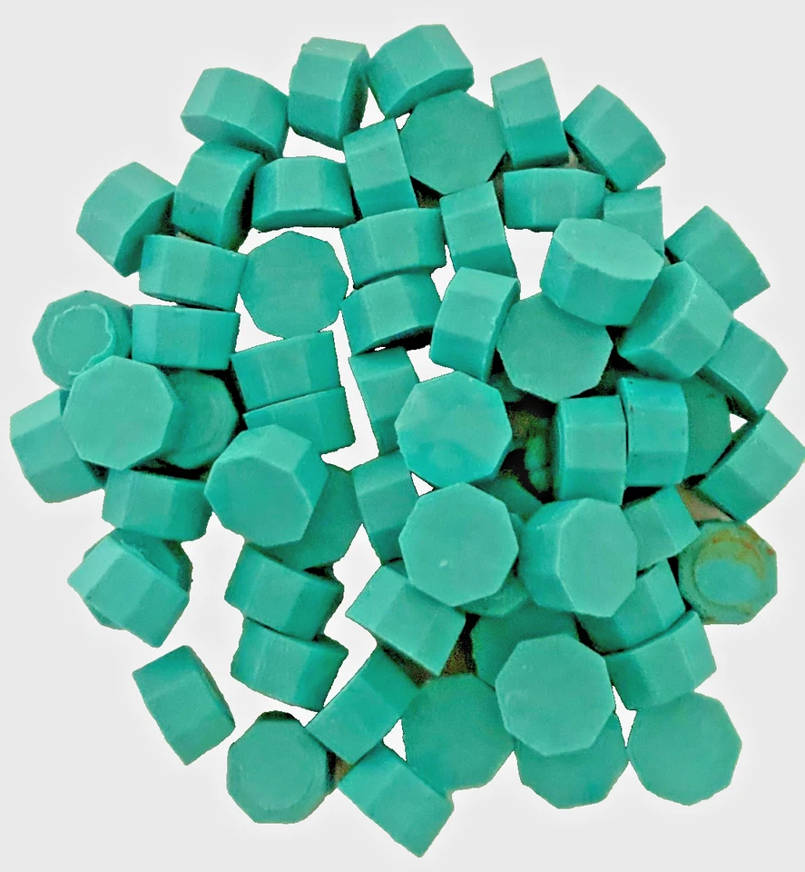 Средний Aqua (твердый) запечатывания воск бисер для конвертов, приглашения, appr 250 бисер - Изображение 1 из 1