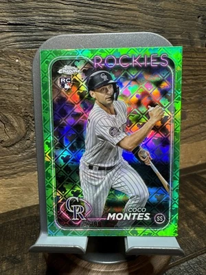 RC SN 38/99 2024 Topps Chrome COCO MONTES Green Logofractor Rockies - Image 1 of 3
