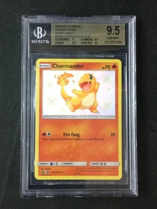 BGS 9.5 Pokemon TCG 2019 Pokemon Sun and Moon Hidden Fates #SV6 Charmander SHR - Picture 1 of 2