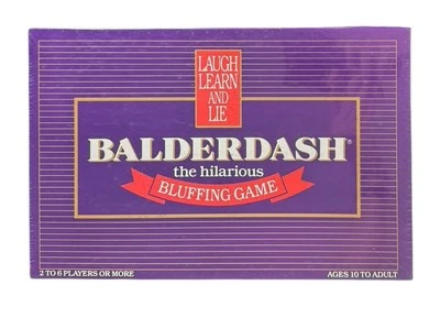 Vintage 1984 Gameworks BALDERDASH Hilarious Bluffing Board Game New Sealed - Image 1 of 4