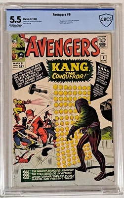 The Avengers #8 CBCS 5.5 1st Appearance Kang Off White/ White Pages 1964 - Image 1 of 3
