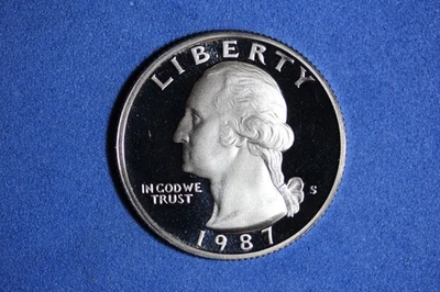 Estate Find 1987 S Proof Clad Washington Quarter #K57804 - Image 1 of 2