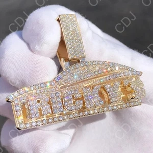 Fantasia Sorpresa Regalo Per Uomo Festa Nome Personalizzato Iniziale Lettera Ciondolo Argento 925 - Foto 1 di 6