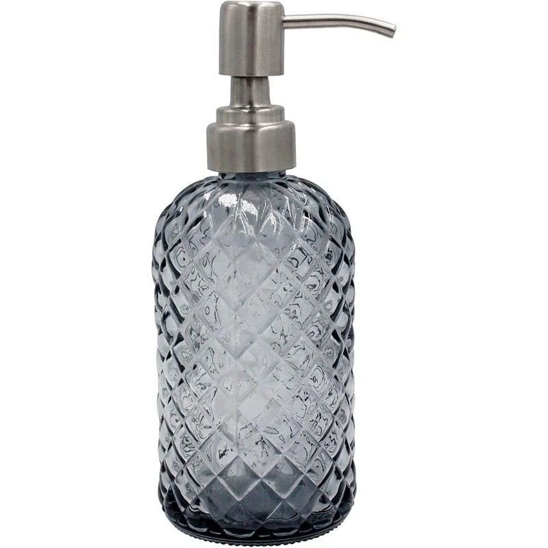 Dispensador de Jabón de Vidrio con Bomba de Acero Inoxidable Diseño Elegante Baño Cocina Nuevo Foto 1 de 4
