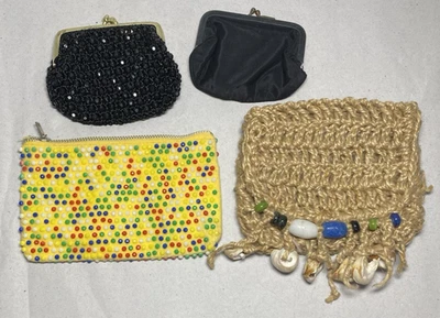 Lote mixto de monederos de cambio y bolsas pequeñas, cerradura de beso y cuentas Foto 1 de 2