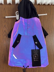 New WT Reddy Reflective Dog Rain Coat Jacket Size Small Medium Black and Blue  - Picture 1 of 4
