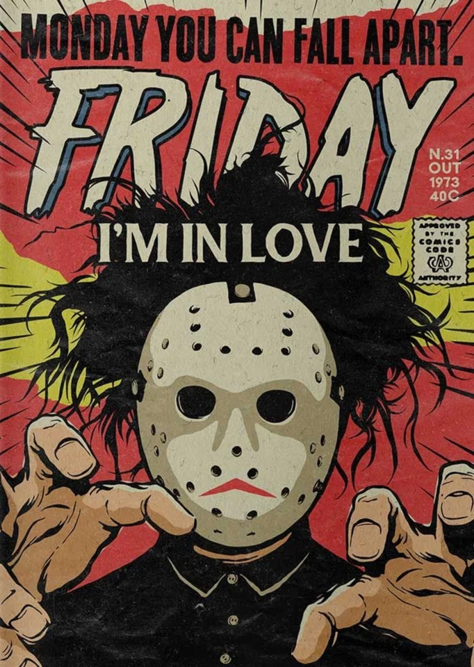 The Cure - Friday I'm in Love Comic Cover - A4 Mini Print/Poster - Image 1 of 1